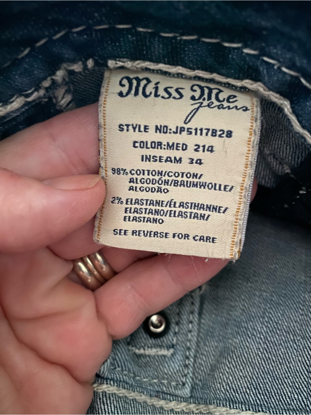 🦋 Miss Miss Angel Wing Cross Jeans 🦋 - Picture 8 of 8